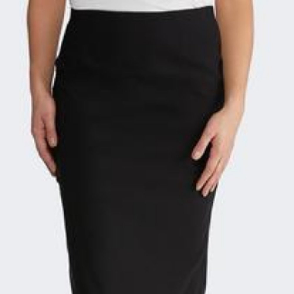 Plus Size Black Pencil Skirt
